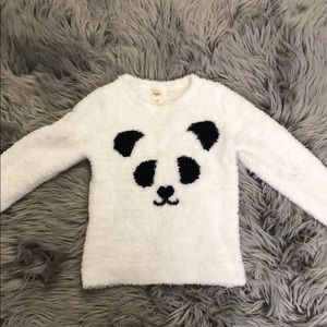 Fuzzy panda sweater